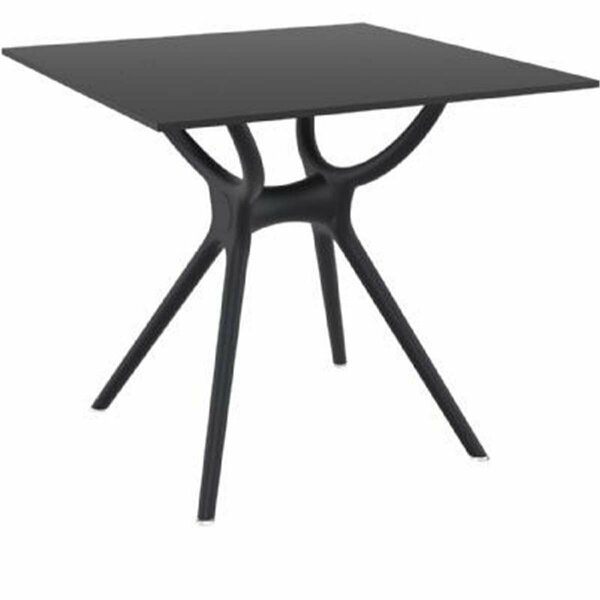 Fine-Line 3 in. Air Square Table, Black FI725232